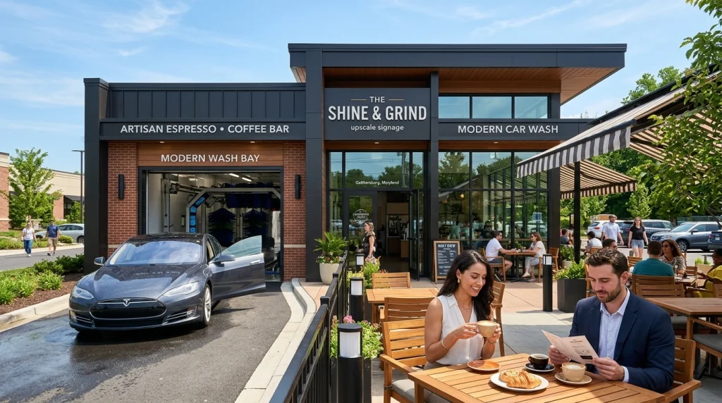洗车行里喝精品手作特调？Whip Clean与Cafecito亮相Gaithersburg：9月27日开业庆典全天洗车半价送甜甜圈